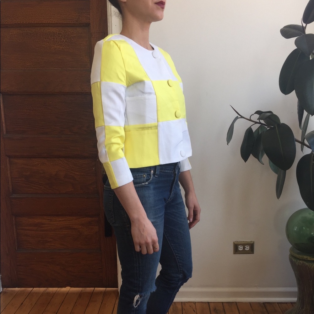 Checkered Crop Jacket - image 1